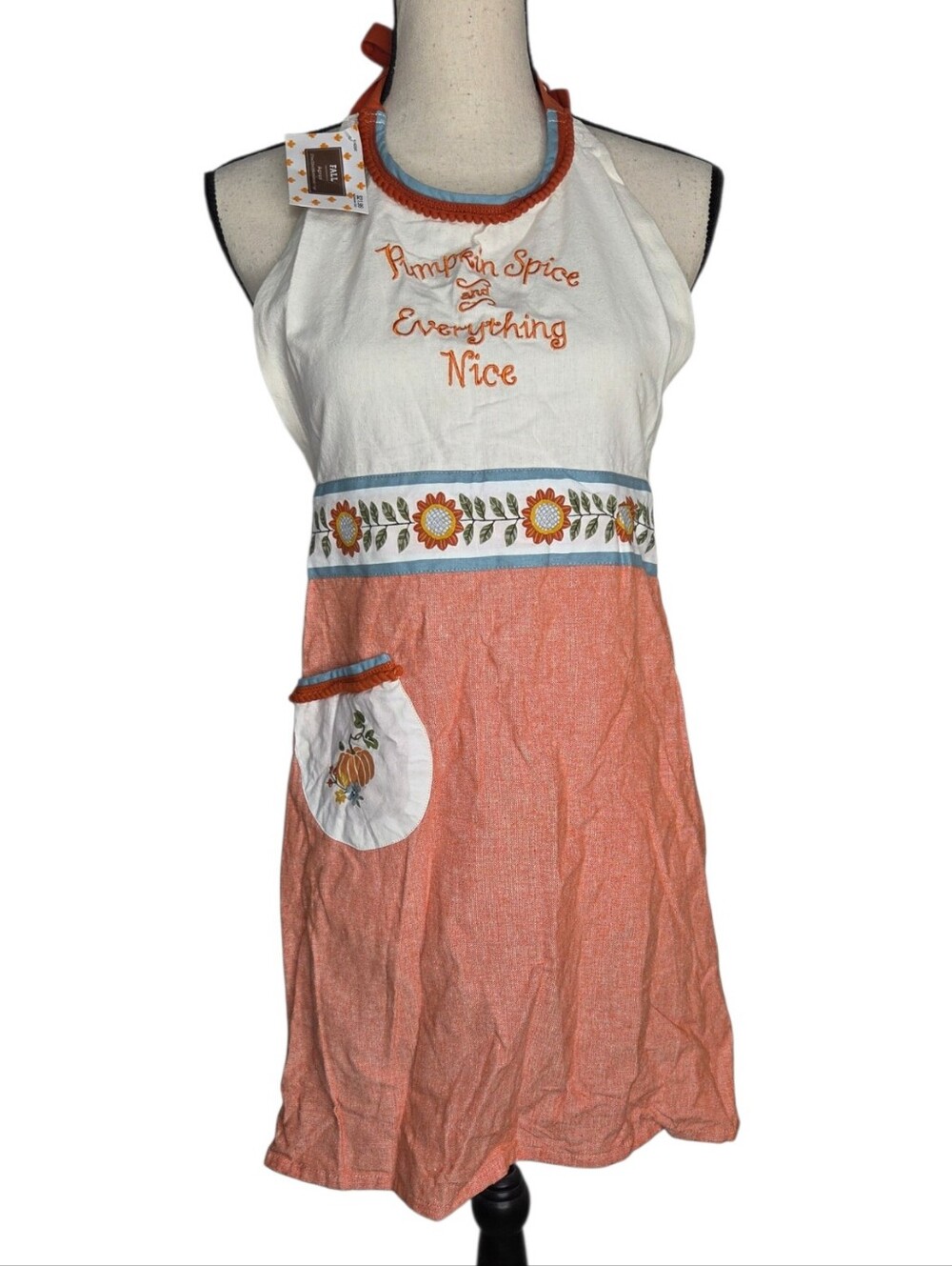 Pumpkin Spice And Everything Nice Fall Embroidered Kitchen Apron